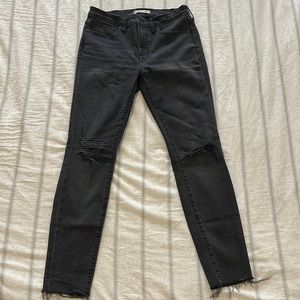 Madewell 9” Lightly Ripped High Rise Skinny